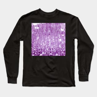 Photographic Image of Purple Glow of Crystals and Light Long Sleeve T-Shirt